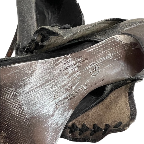 ALLSAINTS Rugged PeepToe Platform Heels 37 - Picture 12 of 13